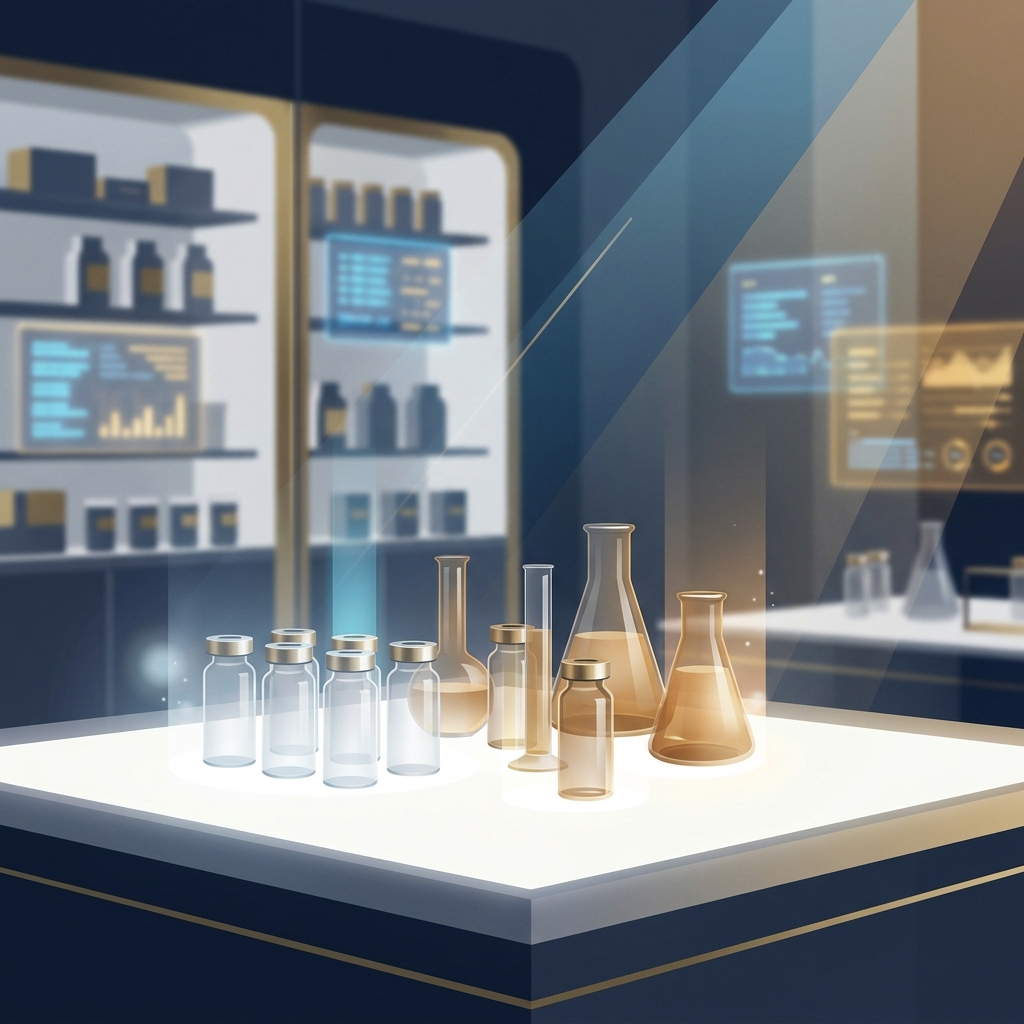 Modern compounding pharmacy lab representing testosterone optimization compounding protocols for personalized hormone therapy.