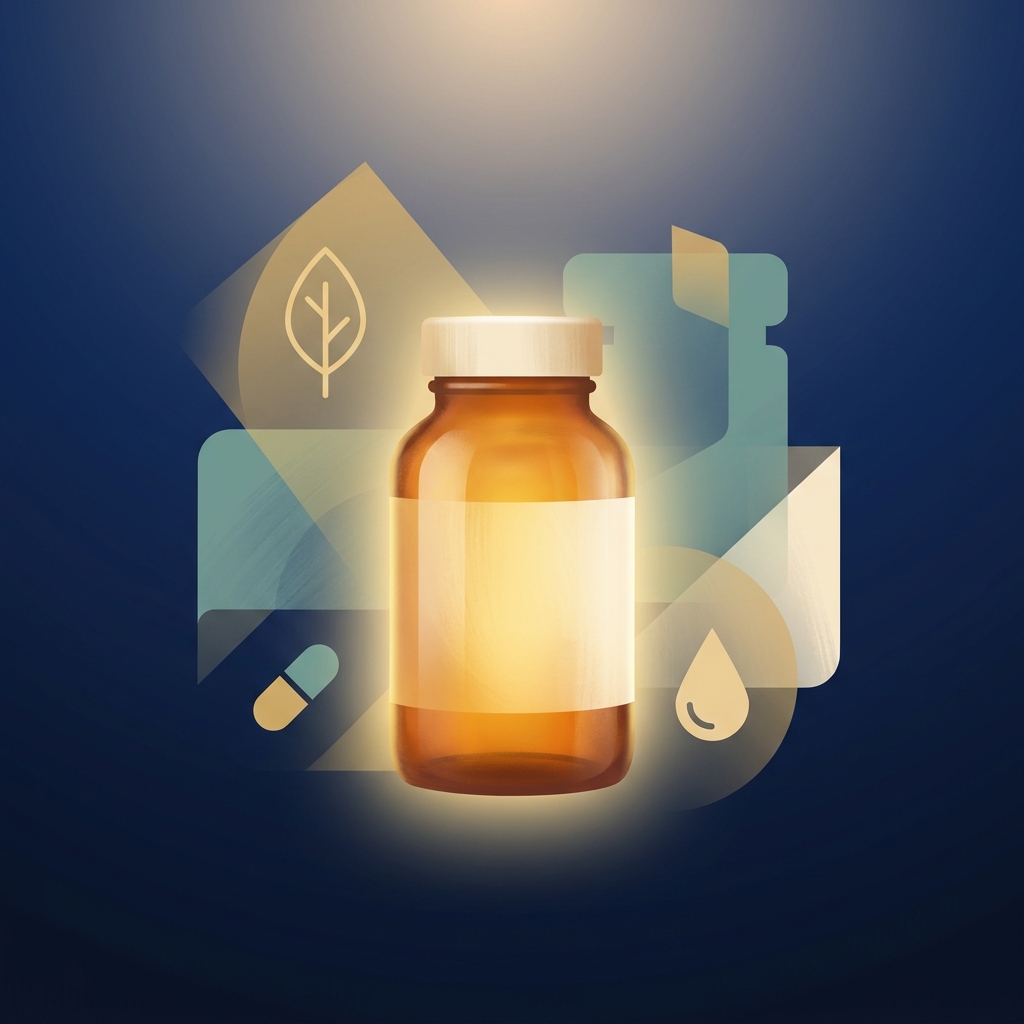 Stylized illustration of a personalized prescription bottle, representing how compounding pharmacy improves medication adherence. Stylized illustration of a personalized prescription bottle, representing how compounding pharmacy improves medication adherence.