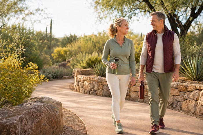 Morning walk through Scottsdale desert gardens
