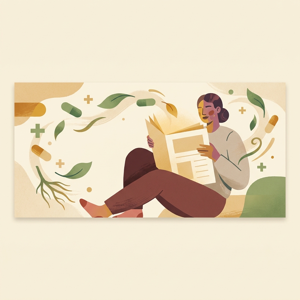Illustration representing insurance coverage approval for compounded medications, with warm golden light and pharmacy symbols