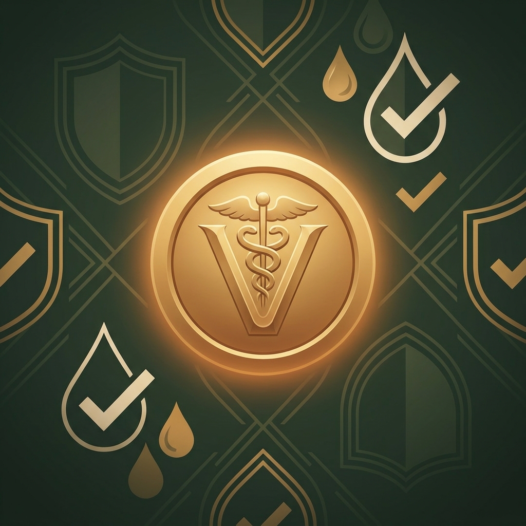 Gold accreditation seal symbolizing PCAB accredited compounding pharmacy verification and quality standards