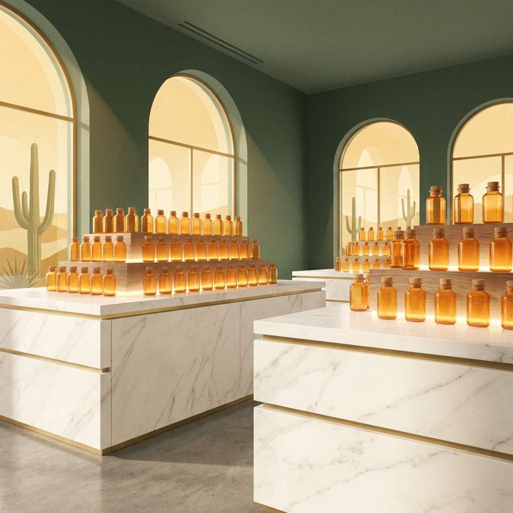 Modern compounding pharmacy interior representing Red Mountain Weight Loss pharmacy partner Nationwide Compounding Rx