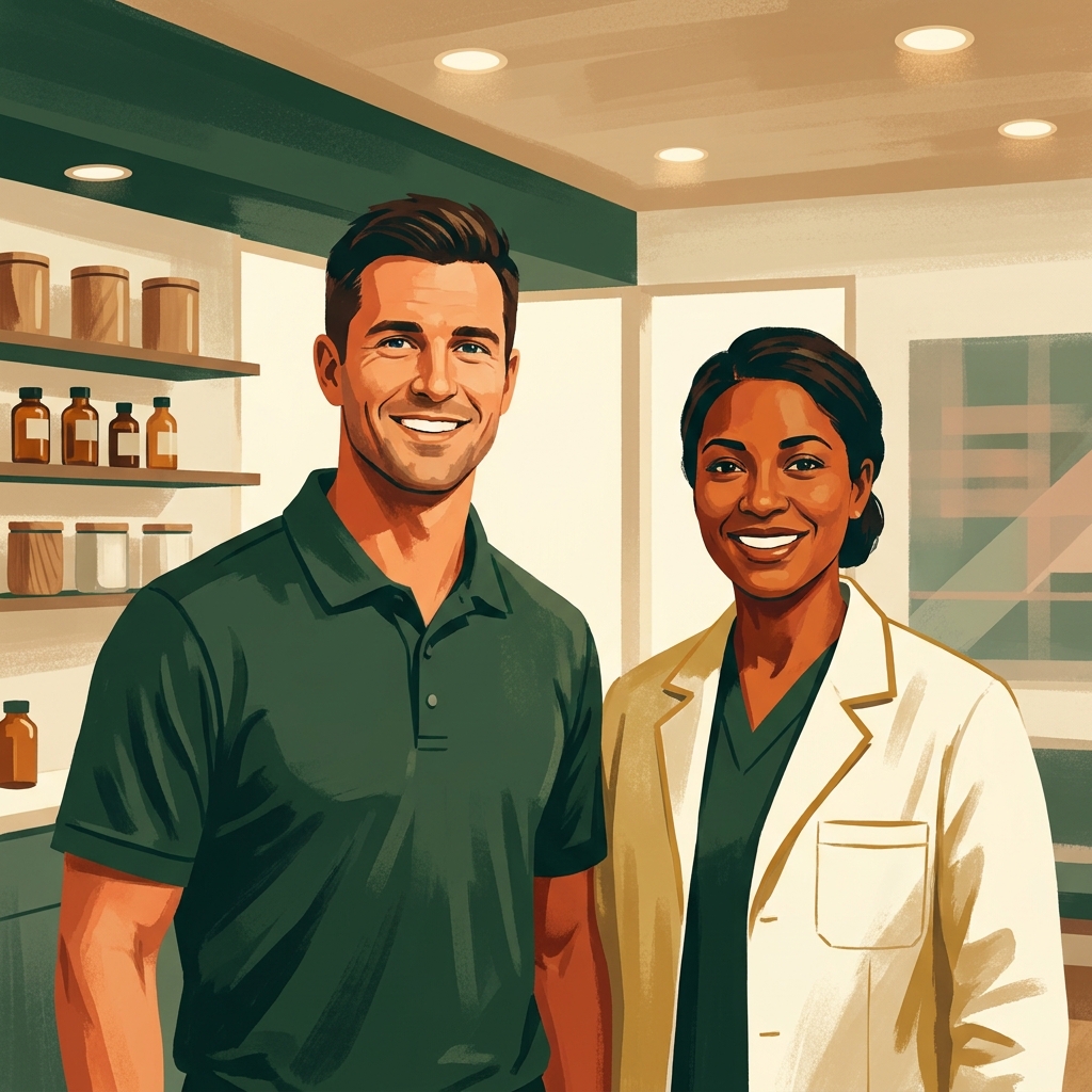 Physician and athletic trainer partnership in a sports medicine compounding pharmacy clinic setting