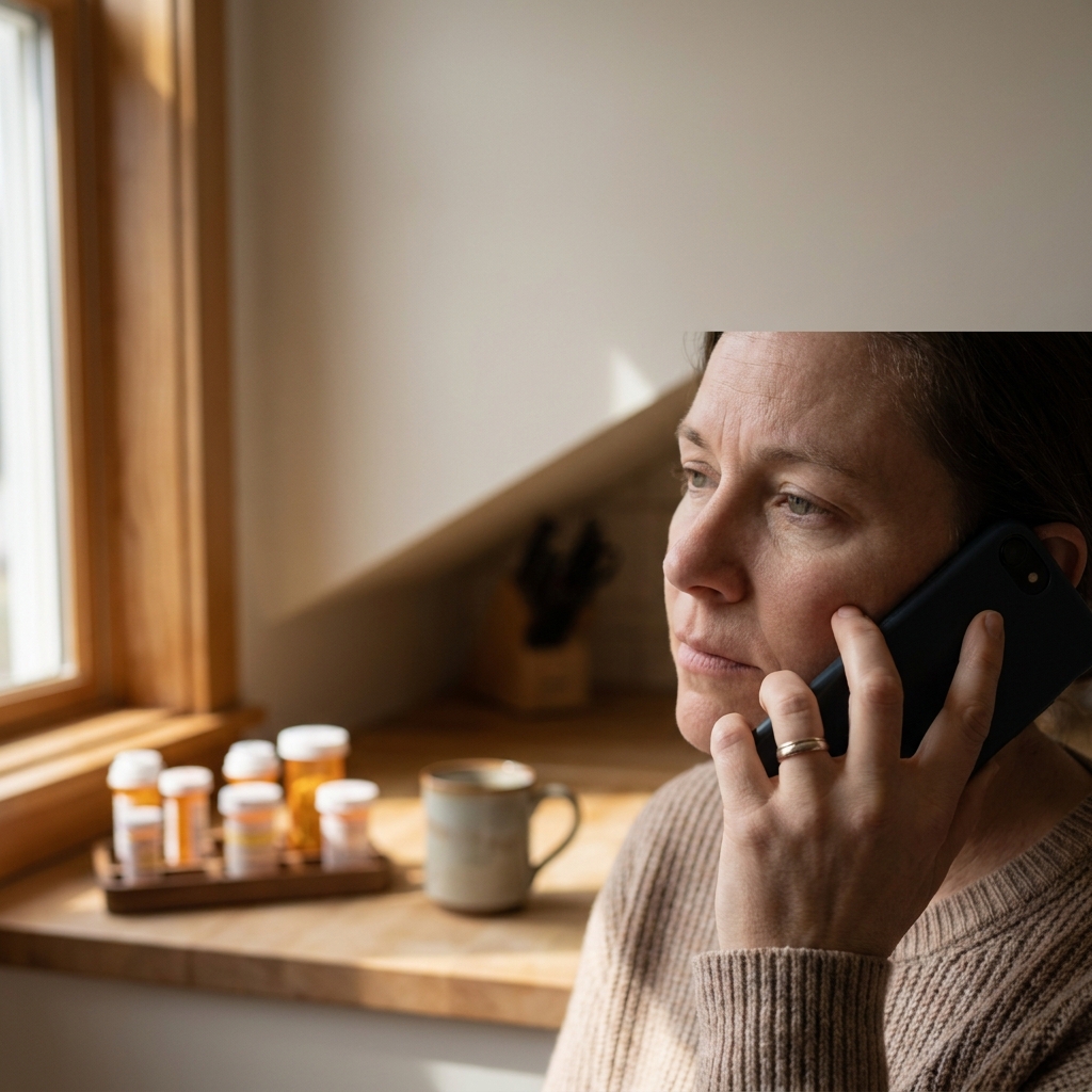 Person on phone call representing the Costco Specialty Pharmacy phone-only service experience
