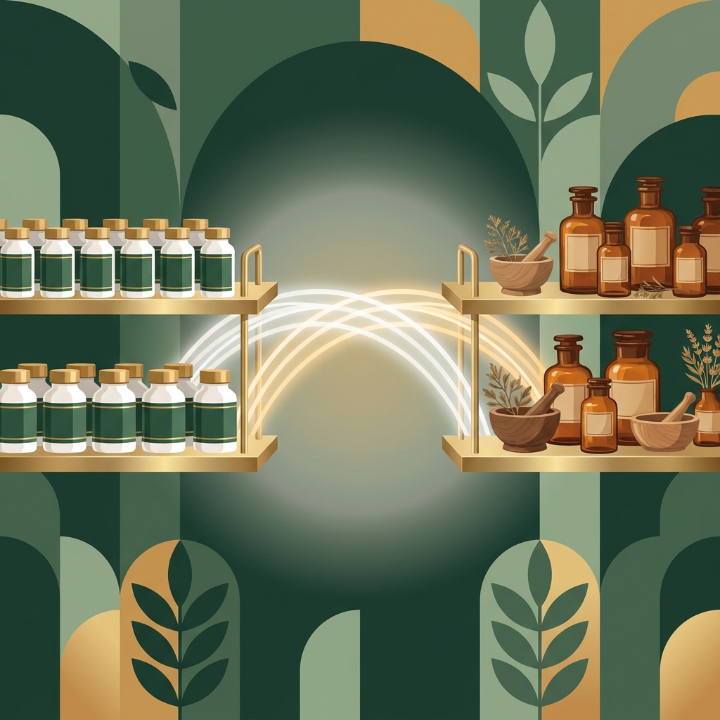 Illustration symbolizing the compounding gap in AcariaHealth specialty pharmacy care
