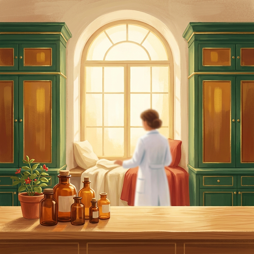 Calming pharmacy setting symbolizing compounding support alongside PantheRx Specialty Pharmacy care
