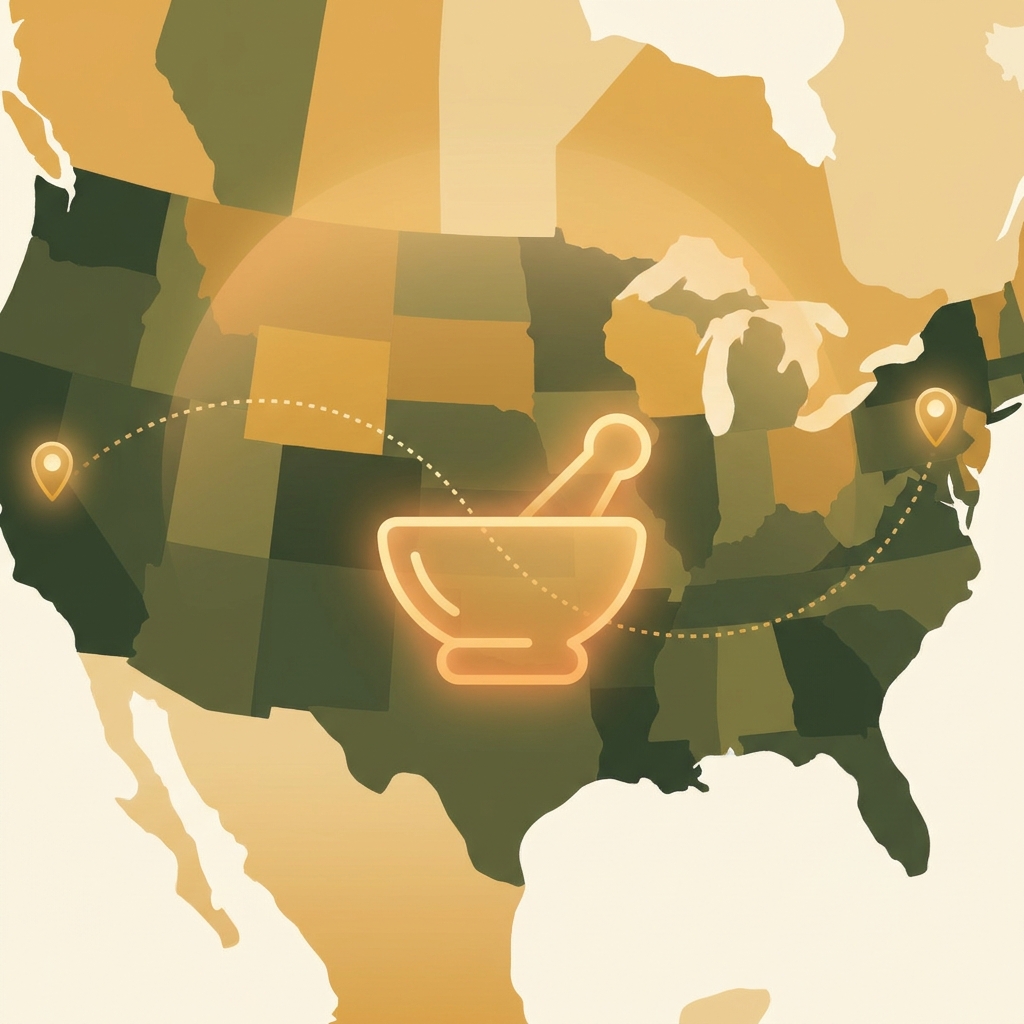 Conceptual map illustration symbolizing confusion between two Jefferson Specialty Pharmacy locations resolved with clarity